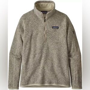 Patagonia Better Sweater 1/4 Zip Pullover in Pelican Cream Heather